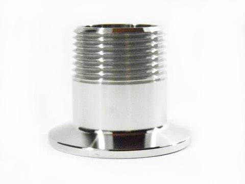1.5" Tri Clamp to 1.5" Male NPT Adapter, 304 Stainless Steel