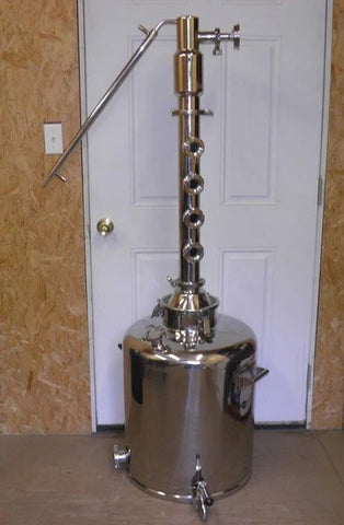 26 Gallon Moonshine Still with 3" Stainless Reflux Column with 4 Sight Glasses