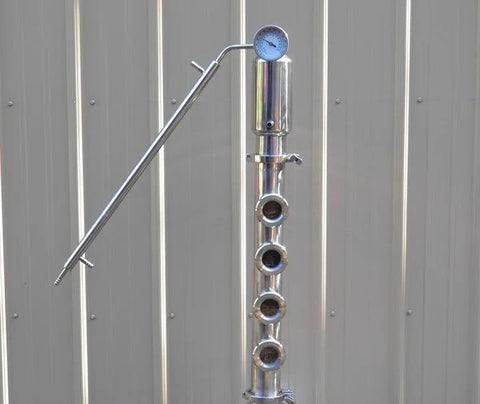3" Stainless Moonshine Still Reflux Column with 4-Sight Glasses