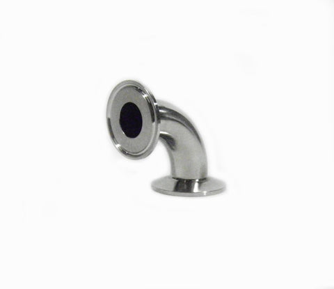 1" Bore 90° Elbow with 1.5" Tri Clamp Fittings, Stainless Steel 304 - Emerald Gold