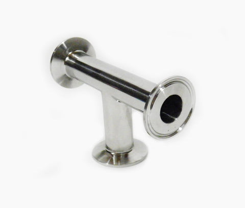 1" Bore Sanitary Tee with 1.5" Tri Clamp/Tri Clover Fittings, Stainless Steel 304 - Emerald Gold