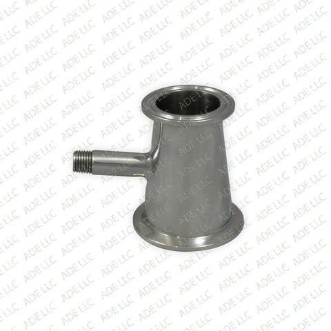 2" x 1.5" x 1/4" MNPT Tri Clamp Reducer, SS304