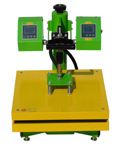 Dual Digital Control Rosin Heat Press, 15" x 15" Platen - Emerald Gold