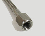 6' by 3/8" SAE Female JIC PTFE Lined Braided SS304 Hose for Essential Oil Extractors - Emerald Gold