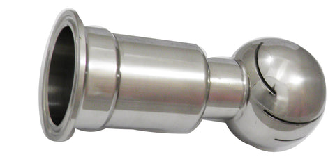 Rotating CIP Spray Ball with a 2" Tri Clamp End and 2.5" Ball