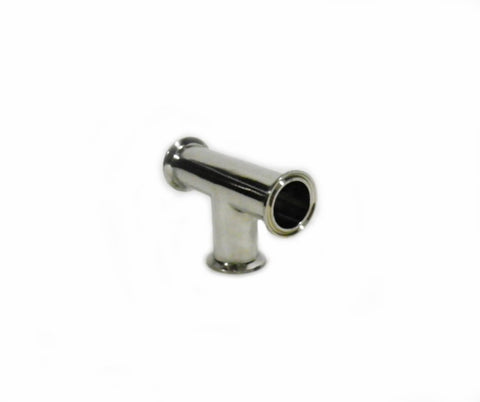 1.5" Sanitary Tee with 1.5" Tri Clamp/Tri Clover Fittings, Stainless Steel 304 - Emerald Gold