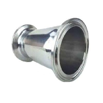 4" to 3" Tri Clamp, Tri Clover, Sanitary, Concentric Reducer, 304 Stainless Steel