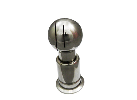 Rotating CIP Spray Ball with a 1.5" Tri Clamp End and 2" Ball