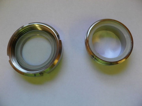 1" Weld on Sight Glass with Threaded Ferrule - Emerald Gold