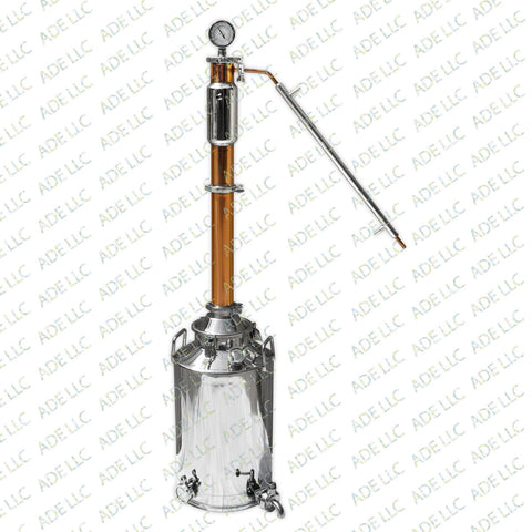 13 Gallon Moonshine Still with 3" Copper & Stainless Reflux Column