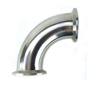 2" 90° Elbow with 2" Tri Clamp Fittings, Stainless Steel 304 - Emerald Gold